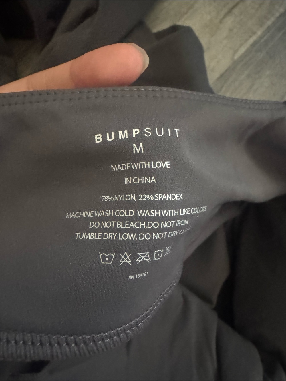 Bumpsuit The Perfect Movement Bodysuit Slate Gray Maternity Postpartum M - Picture 5 of 8